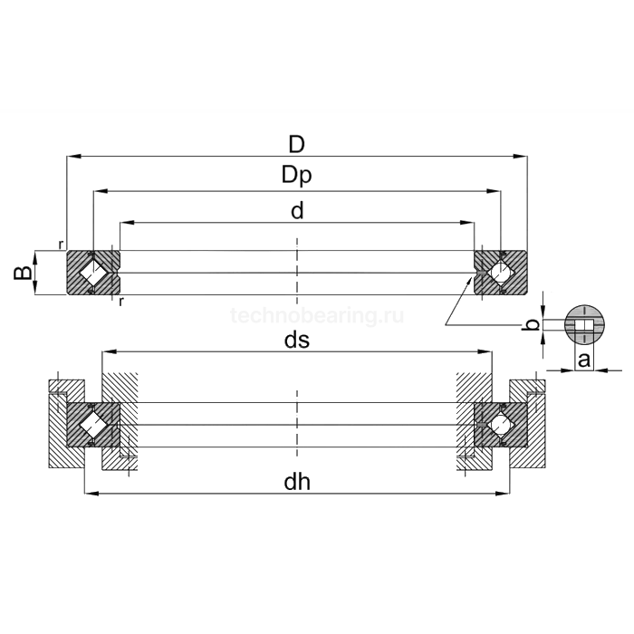 ОПУ серия с перекрестными роликами для точности вращения RE14016 ISB — детальное фото 1