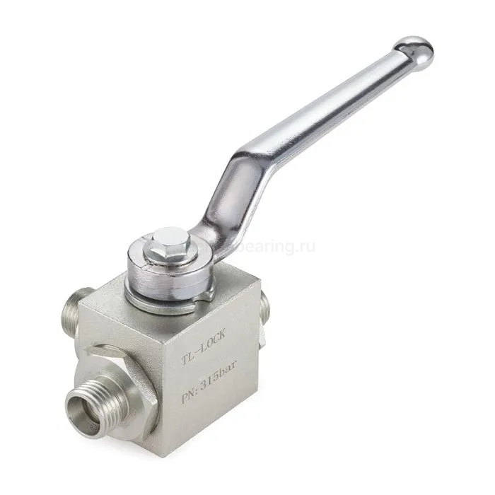 Гидравлический шаровый кран трехходовой, DN 8 (M16X1.5), типа НР, сталь, TLHYD3V5/16M TITAN LOCK