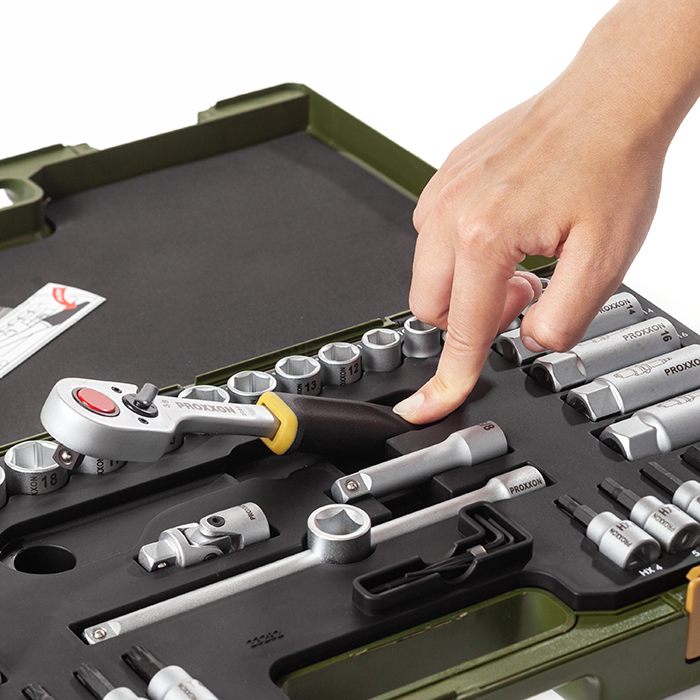 Компактный набор 3/8", 44  поз. 23282 Proxxon