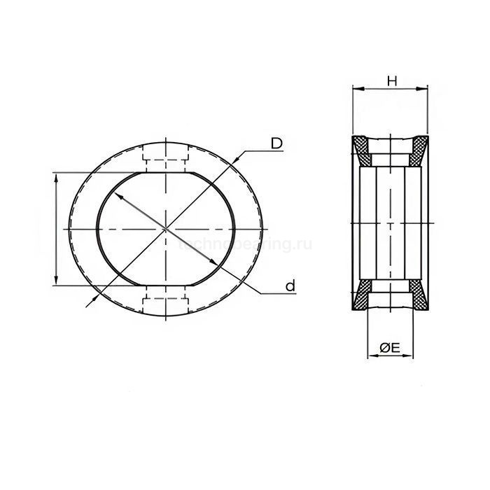 Уплотнение дискового затвора DN40, Силикон (оранжевый), DIN TLSDG40SIL TITAN LOCK