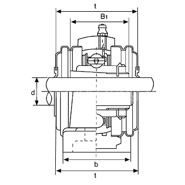 Подшипниковый узел UKP311+H2311 FKD
