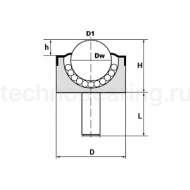 Шариковая опора SP 12 B-FL TECHNIX
