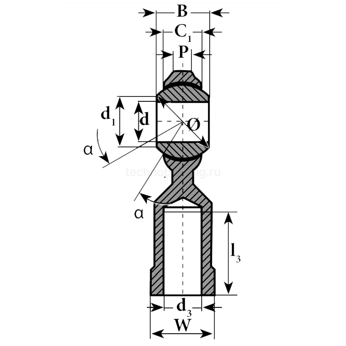 Шарнирный наконечник TSF8R ISB