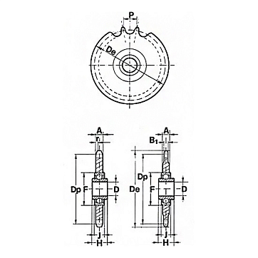Звездочка натяжная на шариковых подшипниках для цепи 10B, Z=17, 5/8"x3/8" PC10017 ISKRA