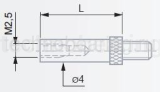 Удлинитель для измерительной вставки М2.5 10 мм TESA