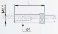 Удлинитель для измерительной вставки М2.5 10 мм TESA