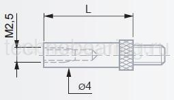 Удлинитель для измерительной вставки М2.5 10 мм TESA
