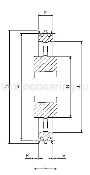 Шкив клиновой  под втулку тапербуш SPA450-05 TB (PHP 5SPA450TB) Sati