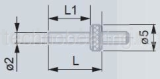 Стальная измерительная вставка с плоской изм. поверхностью d2 мм, L=5/2.8 мм, М2.5 TESA