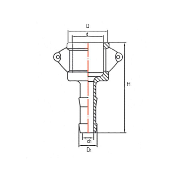 Камлок алюминиевый тип С, розетка с хвостовиком 5", TL500CAL TITAN LOCK