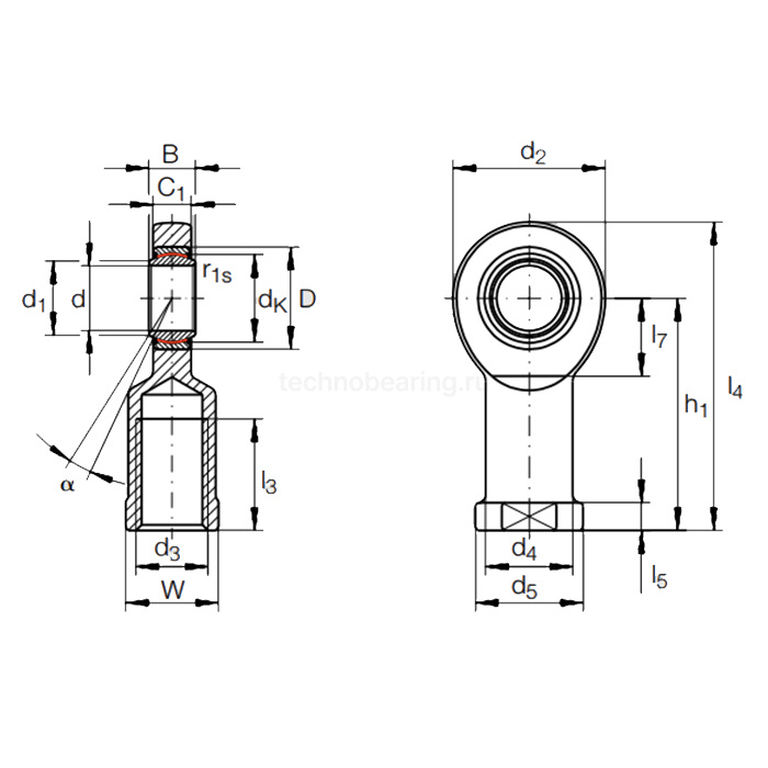 Шарнирный наконечник GIL20-UK ELGES