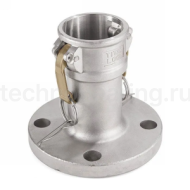 Камлок алюминиевый тип FC, розетка с фланцем 1", TL100FCAL TITAN LOCK