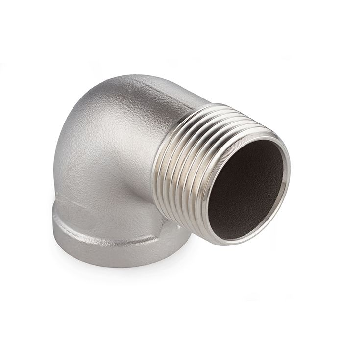 Отвод 90° нержавеющий (уголок) НР/ВР, 1/2" AISI304 TL050ELMF TITAN LOCK 