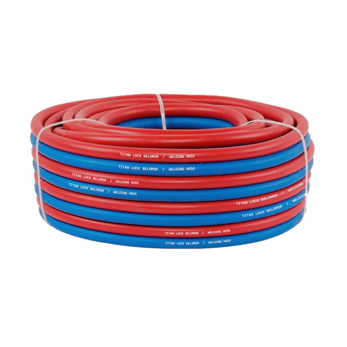 Рукав для сварки «BELOMOR», двойной (синий/красный), внутр. диам. 6мм, 20bar, TL006BM TITAN LOCK — детальное фото 2