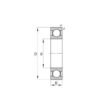 Подшипник 6204 (пром. уп. 10 шт) TECHNIX