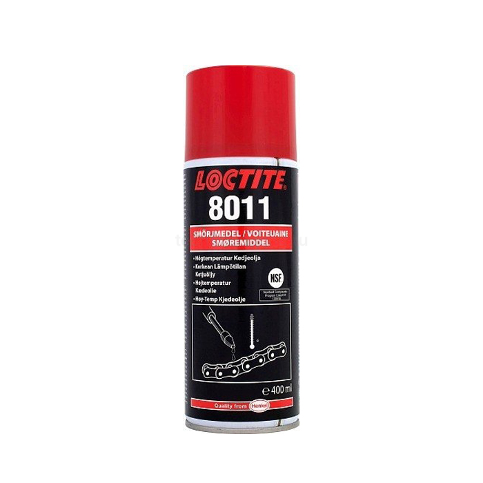 Масло синтетическое высокотемпературное, пищевой допуск, спрей, 400 мл LB 8011 Loctite