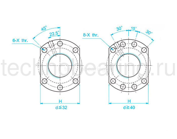 Гайка ШВП SFU2005 TECHNIX