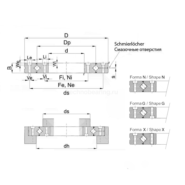 ОПУ прецизионная серия с перекрестными роликами RU228G-UU-CC0-P5 ISKRA — детальное фото 1