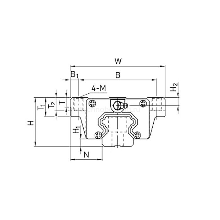 Каретка HGW15CCZAHZZ (HCW15CCZAHZZ) TECHNIX