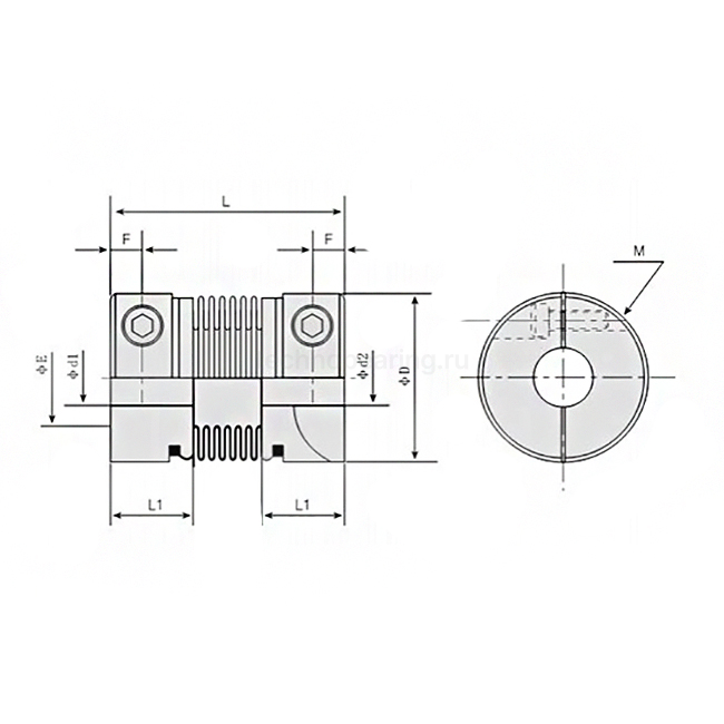 Муфта соединительная BC55-C (d=8 мм) TECHNIX