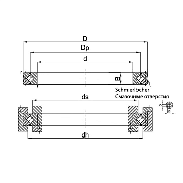 ОПУ прецизионная серия с перекрестными роликами RB15025-UU-CC0-P4 ISKRA