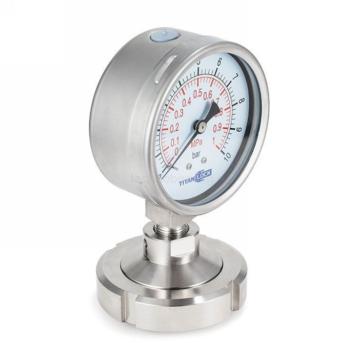 Манометр нержавеющий с мембранным разд.,10/0,2 Бар, гайка DN50, корп. 100мм, TLSPG50/100MN TITAN LOCK
