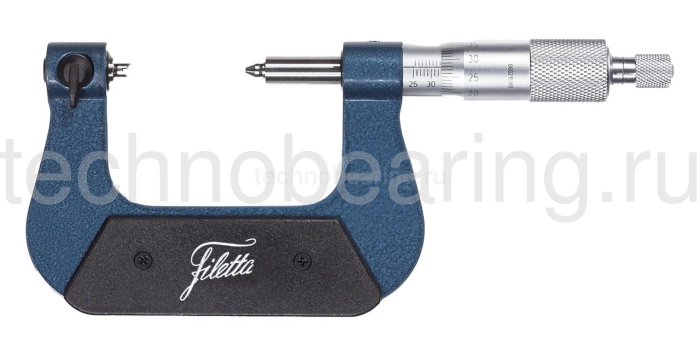 Микрометр гладкий для измерения резьбы 0 - 25/0,01 мм Filetta