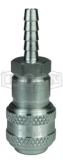1/4in БРС серия F, розетка, хвостовик под шланг (нерж. 304) 2DS2-S DIXON