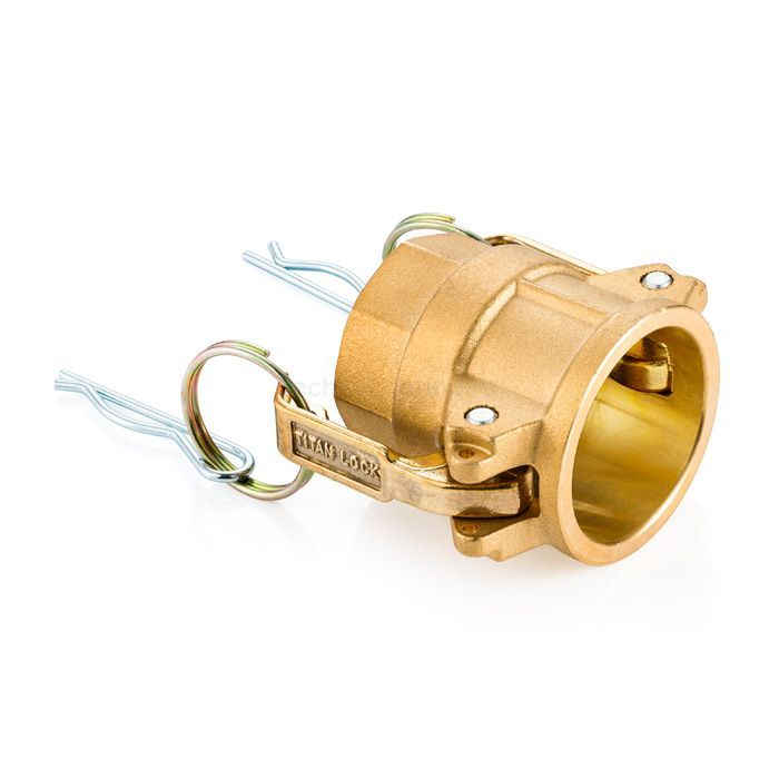 Камлок латунный тип D розетка, внутр. резьба BSP 1", TL100DBR TITAN LOCK