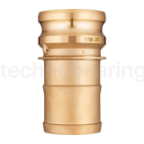 Камлок латунный тип E, ниппель с хвостовиком 4", TL400EBR TITAN LOCK