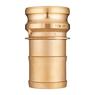 Камлок латунный тип E, ниппель с хвостовиком 4", TL400EBR TITAN LOCK