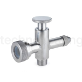 Нижний кран уровнемера с пробоотборником DN15 (трубка 20мм), нерж. 304, TL015LTLS TITAN LOCK