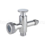 Нижний кран уровнемера с пробоотборником DN15 (трубка 20мм), нерж. 304, TL015LTLS TITAN LOCK