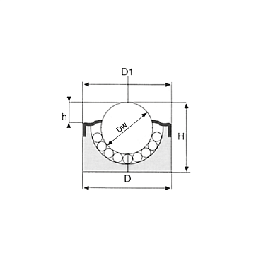Шариковая опора SP8B(SP8BS/CS) ISKRA