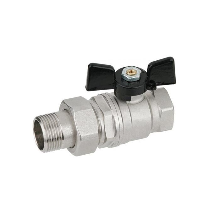 Кран шаровый с американкой полнопроходной, НР-ВР, 3/8 нерж. 304, TLBVAF3/8 TITAN LOCK — детальное фото 0