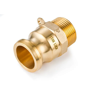 Камлок латунный тип F ниппель, наруж. резьба BSP 1/2", TL50FBR TITAN LOCK
