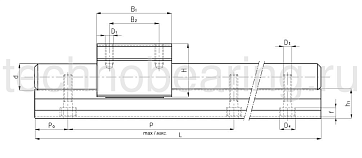 Вал прецизионный с опорой SBR40S NBS