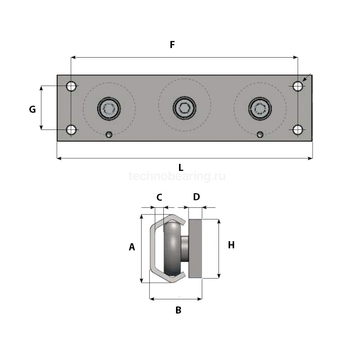Каретка PAZ40 T-Race — детальное фото 1