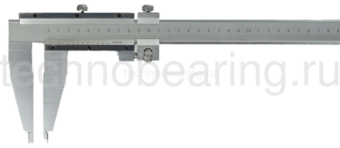 Штангенциркуль нониусный цеховой со скругленными концами для внутренних измерений 0.02 мм, 0 - 500 мм Filetta