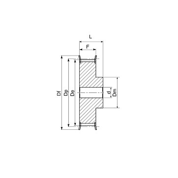 Шкив зубчатый под расточку 18-3M-15(PHP18-3M-15RSB) ISKRA