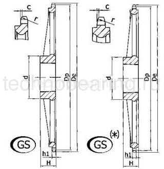 Звездочка со ступицей (чугун) под втулку тапербуш для цепи: 06B-1, Z=95, 3/8" x 7/32" GS05095 Sati