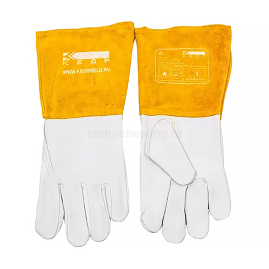 Краги сварочные КС-17 ПРОФИ TIG, (M), бело-бежевые КЕДР