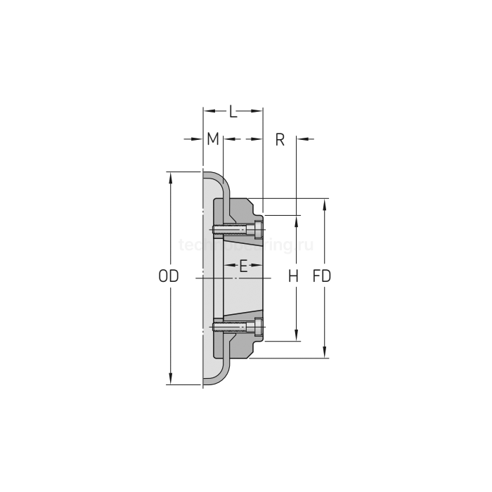 Торообразная полумуфта под втулку 3525 F140I (PHE F140FTBFLG) ISKRA — детальное фото 1