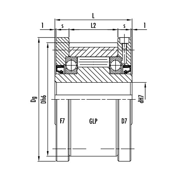 Фланец для обгонных муфт 100F7 (100F5) ISKRA
