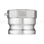 Камлок нержавеющий тип A ниппель, внутр. резьба BSP 4", AISI316, TL400ASS316 TITAN LOCK