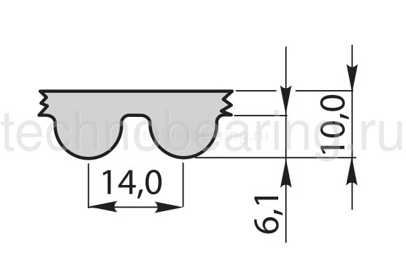 Ремень зубчатый полиуретановый открытый метрического профиля 14M ширина 55мм CM14M55 Sati