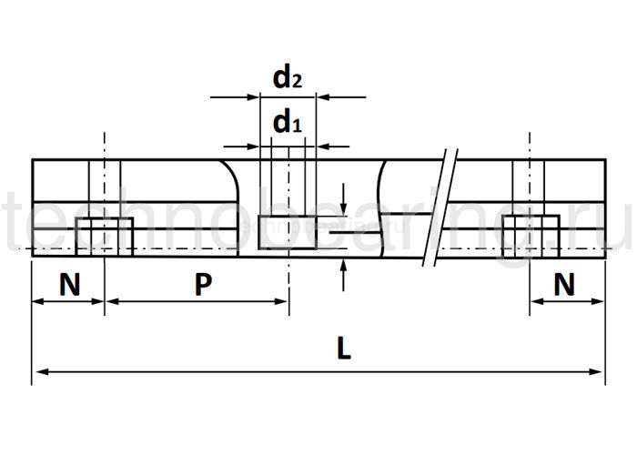 Вал прецизионный с опорой SBR30C TECHNIX