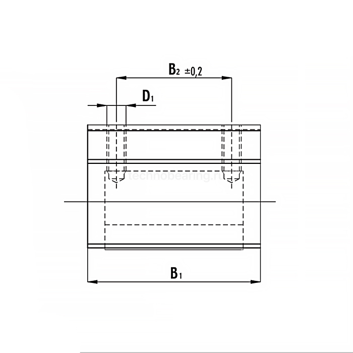 Линейный подшипник в сборе с корпусом SBR50-UU TECHNIX