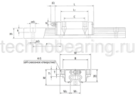Каретка HSR25R1SSC1M THK