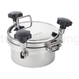 Люк круглый под давление нержавеющий DN200, пласт.ручки, TLTK200SHP TITAN LOCK